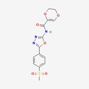 N-[5-(4-methylsulfonylphenyl)-1,3,4-oxadiazol-2-yl]-2,3-dihydro-1,4-dioxine-5-carboxamide