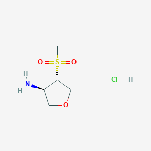 (3R,4S)-4-Methylsulfonyloxolan-3-amine;hydrochloride