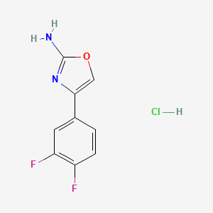 molecular formula C9H7ClF2N2O B2375742 4-(3,4-Difluorophenyl)-1,3-oxazol-2-amine hydrochloride CAS No. 2089256-09-5