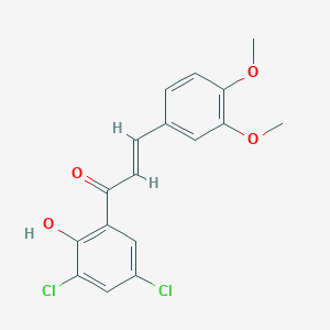 (2E)-1-(3,5-dichloro-2-hydroxyphenyl)-3-(3,4-dimethoxyphenyl)prop-2-en-1-one
