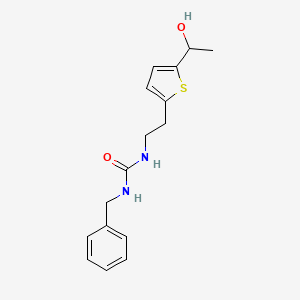 molecular formula C16H20N2O2S B2375746 1-Benzyl-3-(2-(5-(1-hydroxyethyl)thiophen-2-yl)ethyl)urea CAS No. 2034345-47-4