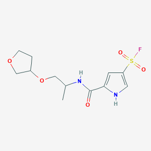5-[1-(Oxolan-3-yloxy)propan-2-ylcarbamoyl]-1H-pyrrole-3-sulfonyl fluoride