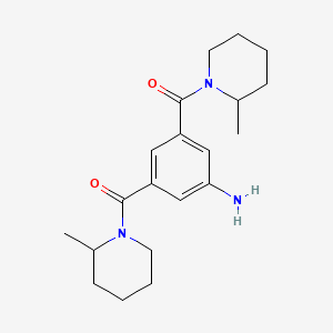 {3,5-Bis[(2-methylpiperidin-1-yl)carbonyl]phenyl}amine