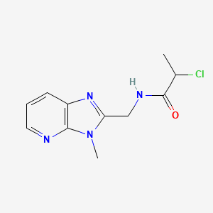 2-Chloro-N-[(3-methylimidazo[4,5-b]pyridin-2-yl)methyl]propanamide