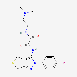 molecular formula C17H20FN5O2S B2375756 N1-(2-(dimethylamino)ethyl)-N2-(2-(4-fluorophenyl)-4,6-dihydro-2H-thieno[3,4-c]pyrazol-3-yl)oxalamide CAS No. 899969-78-9