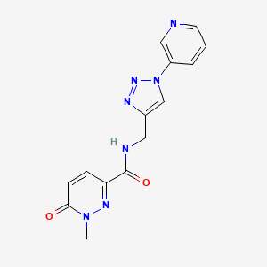 1-methyl-6-oxo-N-((1-(pyridin-3-yl)-1H-1,2,3-triazol-4-yl)methyl)-1,6-dihydropyridazine-3-carboxamide