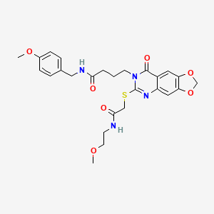 N-(4-methoxybenzyl)-4-[6-({2-[(2-methoxyethyl)amino]-2-oxoethyl}thio)-8-oxo[1,3]dioxolo[4,5-g]quinazolin-7(8H)-yl]butanamide