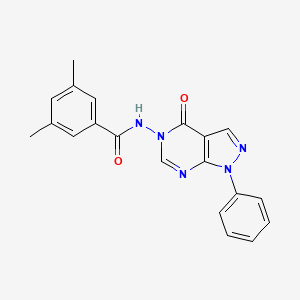 3,5-dimethyl-N-(4-oxo-1-phenyl-1H-pyrazolo[3,4-d]pyrimidin-5(4H)-yl)benzamide