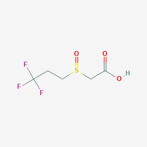 molecular formula C5H7F3O3S B2375767 2-(3,3,3-Trifluoropropanesulfinyl)acetic acid CAS No. 1408206-32-5