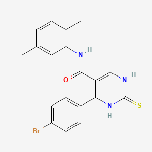 4-(4-bromophenyl)-N-(2,5-dimethylphenyl)-6-methyl-2-thioxo-1,2,3,4-tetrahydropyrimidine-5-carboxamide