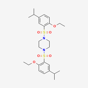 1,4-Bis[2-ethoxy-5-(propan-2-yl)benzenesulfonyl]piperazine