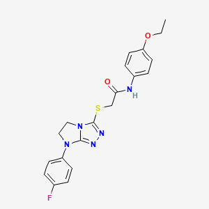 N-(4-ethoxyphenyl)-2-((7-(4-fluorophenyl)-6,7-dihydro-5H-imidazo[2,1-c][1,2,4]triazol-3-yl)thio)acetamide