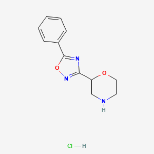2-(5-Phenyl-1,2,4-oxadiazol-3-yl)morpholine hydrochloride
