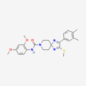 N-(2,4-dimethoxyphenyl)-2-(3,4-dimethylphenyl)-3-(methylthio)-1,4,8-triazaspiro[4.5]deca-1,3-diene-8-carboxamide