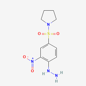 1-(4-Hydrazinyl-3-nitrobenzenesulfonyl)pyrrolidine