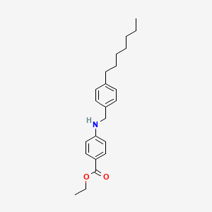 molecular formula C23H31NO2 B2375794 Ethyl 4-[(4-heptylbenzyl)amino]benzenecarboxylate CAS No. 477856-78-3