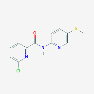 molecular formula C12H10ClN3OS B2375795 6-Chloro-N-(5-methylsulfanylpyridin-2-yl)pyridine-2-carboxamide CAS No. 2305298-19-3