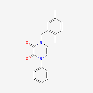 molecular formula C19H18N2O2 B2375802 1-(2,5-二甲基苄基)-4-苯基吡嗪-2,3(1H,4H)-二酮 CAS No. 1226437-62-2