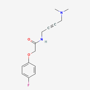molecular formula C14H17FN2O2 B2375804 N-(4-(二甲基氨基)丁-2-炔-1-基)-2-(4-氟苯氧基)乙酰胺 CAS No. 1396768-29-8