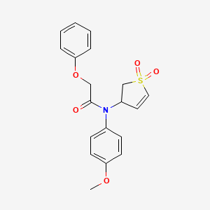 molecular formula C19H19NO5S B2375828 N-(1,1-DIOXIDO-2,3-DIHYDRO-3-THIOPHENYL)-N-(4-METHOXYPHENYL)-2-PHENOXYACETAMIDE CAS No. 852439-18-0