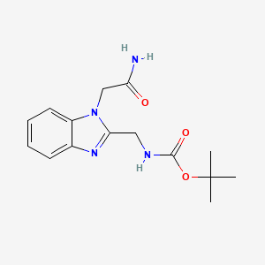 tert-butyl N-{[1-(carbamoylmethyl)-1H-1,3-benzodiazol-2-yl]methyl}carbamate