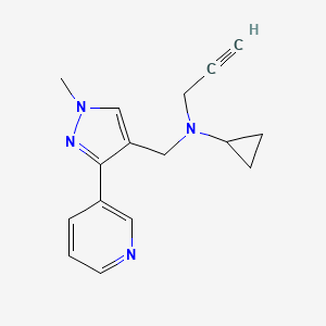 N-{[1-methyl-3-(pyridin-3-yl)-1H-pyrazol-4-yl]methyl}-N-(prop-2-yn-1-yl)cyclopropanamine