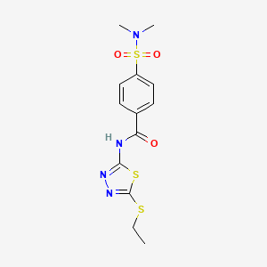 4-(dimethylsulfamoyl)-N-(5-ethylsulfanyl-1,3,4-thiadiazol-2-yl)benzamide