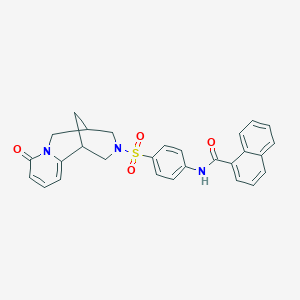 N-(4-((8-oxo-5,6-dihydro-1H-1,5-methanopyrido[1,2-a][1,5]diazocin-3(2H,4H,8H)-yl)sulfonyl)phenyl)-1-naphthamide