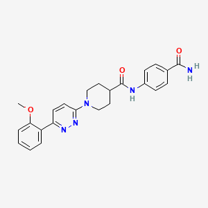 N-(4-carbamoylphenyl)-1-(6-(2-methoxyphenyl)pyridazin-3-yl)piperidine-4-carboxamide