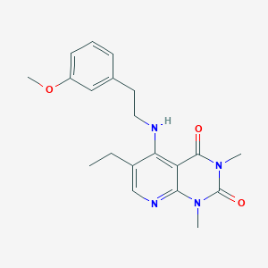 molecular formula C20H24N4O3 B2375848 6-ethyl-5-((3-methoxyphenethyl)amino)-1,3-dimethylpyrido[2,3-d]pyrimidine-2,4(1H,3H)-dione CAS No. 941883-81-4