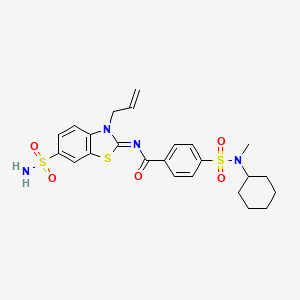 (Z)-N-(3-allyl-6-sulfamoylbenzo[d]thiazol-2(3H)-ylidene)-4-(N-cyclohexyl-N-methylsulfamoyl)benzamide