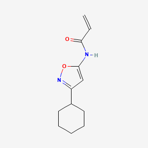 molecular formula C12H16N2O2 B2375854 N-(3-Cyclohexyl-1,2-oxazol-5-yl)prop-2-enamide CAS No. 2305413-27-6