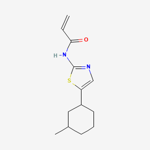 molecular formula C13H18N2OS B2375861 N-[5-(3-Methylcyclohexyl)-1,3-thiazol-2-yl]prop-2-enamide CAS No. 2305392-98-5