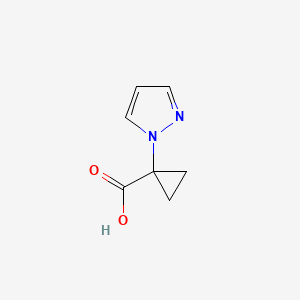 molecular formula C7H8N2O2 B2375863 1-(1H-pyrazol-1-yl)cyclopropane-1-carboxylic acid CAS No. 1548372-66-2