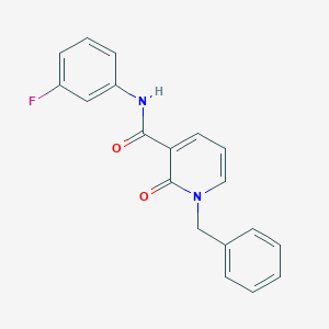 molecular formula C19H15FN2O2 B2375867 1-benzyl-N-(3-fluorophenyl)-2-oxo-1,2-dihydropyridine-3-carboxamide CAS No. 933251-59-3