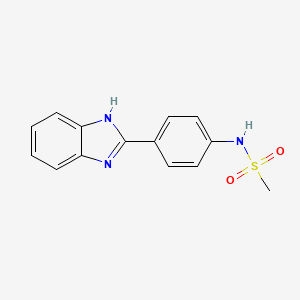 molecular formula C14H13N3O2S B2375870 (4-Benzimidazol-2-ylphenyl)(methylsulfonyl)amine CAS No. 941943-32-4