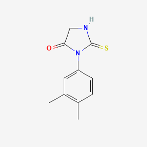 molecular formula C11H12N2OS B2375874 1-(3,4-dimethylphenyl)-2-sulfanyl-4,5-dihydro-1H-imidazol-5-one CAS No. 568552-79-4