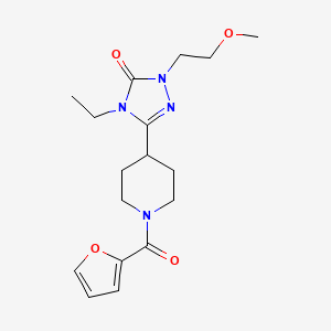 molecular formula C17H24N4O4 B2375883 4-ethyl-3-(1-(furan-2-carbonyl)piperidin-4-yl)-1-(2-methoxyethyl)-1H-1,2,4-triazol-5(4H)-one CAS No. 1797587-58-6