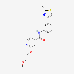 molecular formula C19H19N3O3S B2375887 2-(2-methoxyethoxy)-N-(3-(2-methylthiazol-4-yl)phenyl)isonicotinamide CAS No. 2034430-95-8