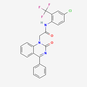 molecular formula C23H15ClF3N3O2 B2375888 N-(4-chloro-2-(trifluoromethyl)phenyl)-2-(2-oxo-4-phenylquinazolin-1(2H)-yl)acetamide CAS No. 1115318-69-8