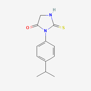molecular formula C12H14N2OS B2375894 1-[4-(propan-2-yl)phenyl]-2-sulfanyl-4,5-dihydro-1H-imidazol-5-one CAS No. 852400-17-0