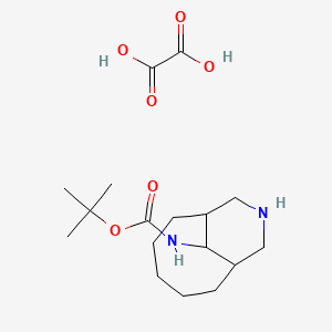 molecular formula C17H30N2O6 B2375900 oxalic acid tert-butyl N-{9-azabicyclo[5.3.1]undecan-11-yl}carbamate CAS No. 1803596-32-8