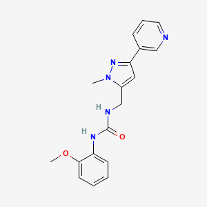 1-(2-methoxyphenyl)-3-((1-methyl-3-(pyridin-3-yl)-1H-pyrazol-5-yl)methyl)urea