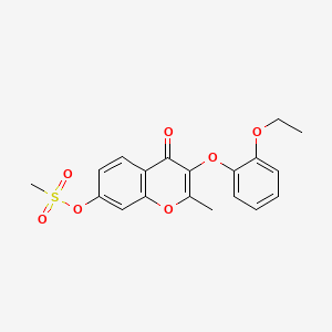 3-(2-ethoxyphenoxy)-2-methyl-4-oxo-4H-chromen-7-yl methanesulfonate