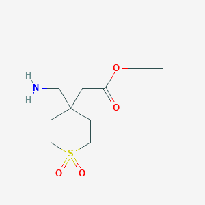 Tert-butyl 2-[4-(aminomethyl)-1,1-dioxothian-4-yl]acetate