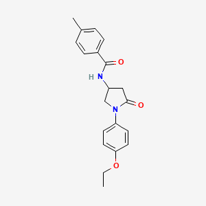 molecular formula C20H22N2O3 B2375917 N-(1-(4-ethoxyphenyl)-5-oxopyrrolidin-3-yl)-4-methylbenzamide CAS No. 905686-73-9