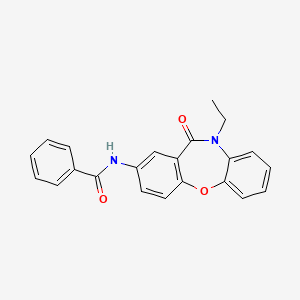molecular formula C22H18N2O3 B2375918 N-(10-ethyl-11-oxo-10,11-dihydrodibenzo[b,f][1,4]oxazepin-2-yl)benzamide CAS No. 922029-73-0