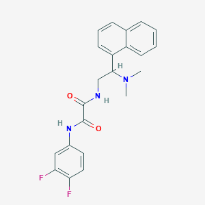 molecular formula C22H21F2N3O2 B2375923 N1-(3,4-difluorophenyl)-N2-(2-(dimethylamino)-2-(naphthalen-1-yl)ethyl)oxalamide CAS No. 941871-84-7