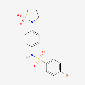 4-bromo-N-[4-(1,1-dioxo-1lambda6,2-thiazolidin-2-yl)phenyl]benzene-1-sulfonamide