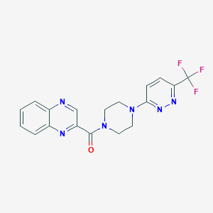 Quinoxalin-2-yl-[4-[6-(trifluoromethyl)pyridazin-3-yl]piperazin-1-yl]methanone